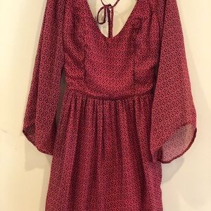 Hollister red and black pattern dress